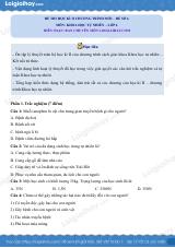Đề thi học kì 2 KHTN 6 Kết nối tri thức - Đề số 6